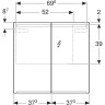 Комплект мебели GEBERIT SMYLE 529,353.JR.7 75 см пекан