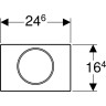 Смывная клавиша GEBERIT SIGMA 10 115,758.JT.5 не остаются отпечатки пальцев