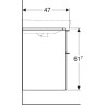 Тумба для комплекта GEBERIT SMYLE SQUARE 500,355.JL.1 118 см песчаный