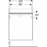 Тумба для комплекта GEBERIT SMYLE SQUARE 500,366.JK.1 54 см темно-серый